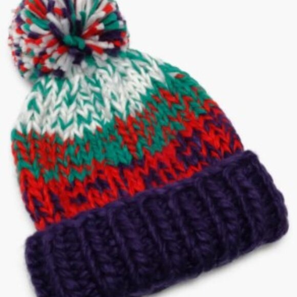 Free People Accessories - Tide Stripe Pompom Beanie, OS, NWT